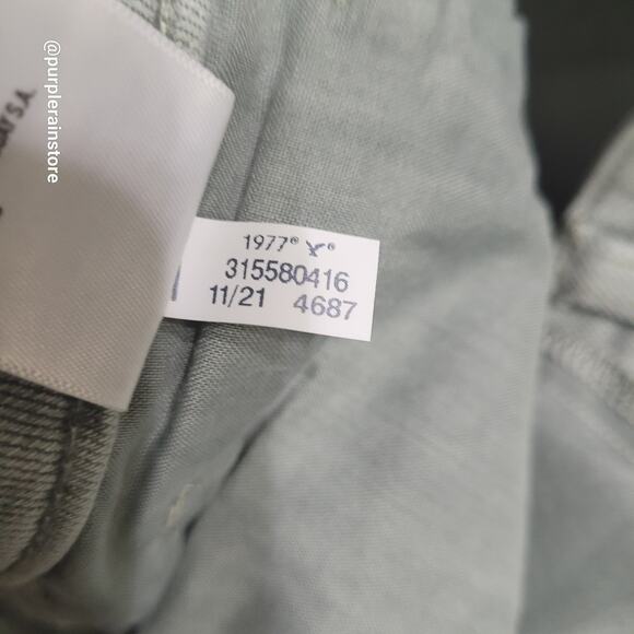 American Eagle Mom Jeans 6 Straight Sage Green Comfort Stretch Waistband NWT - Picture 7 of 13